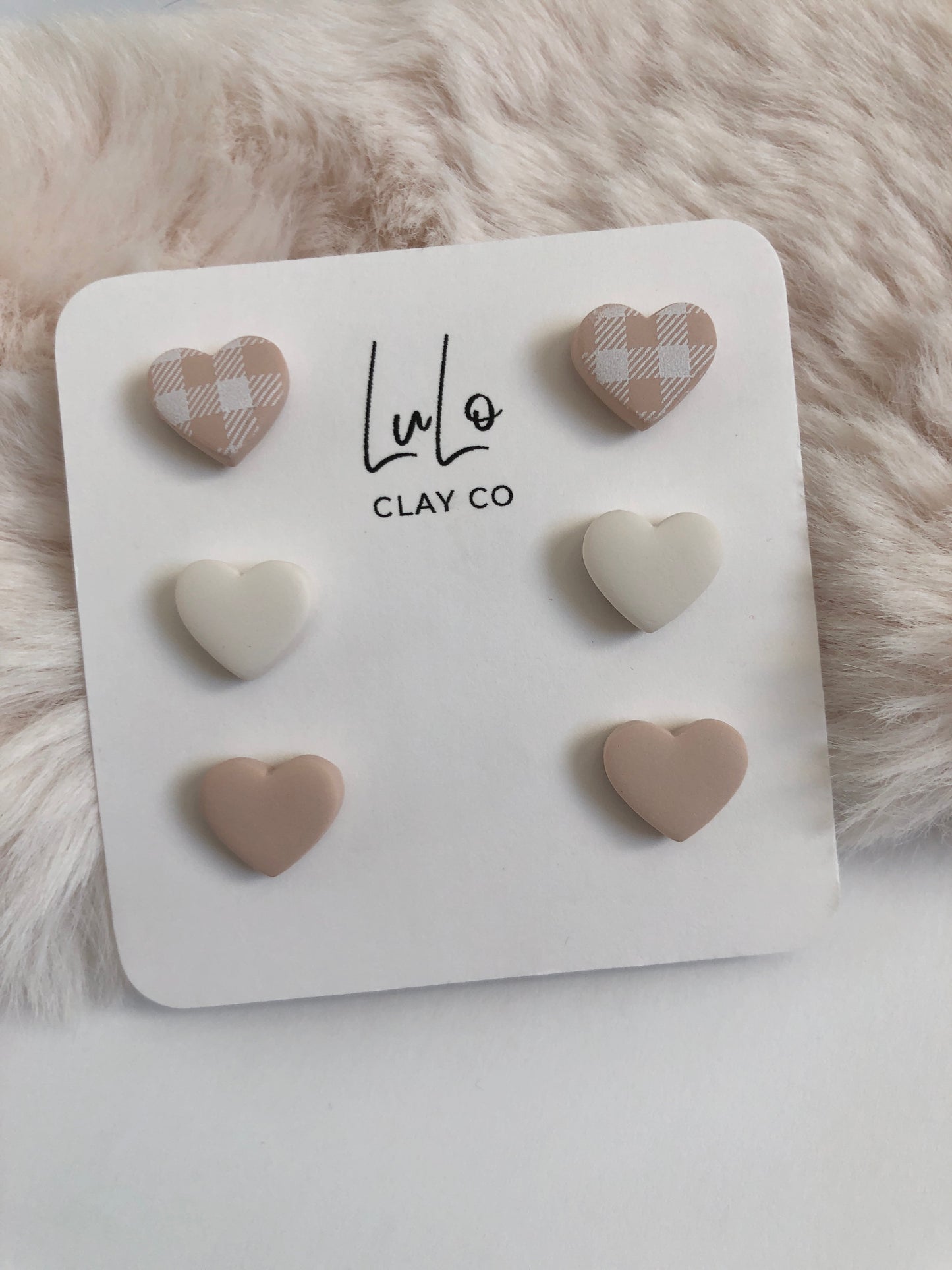 Trio Heart Studs